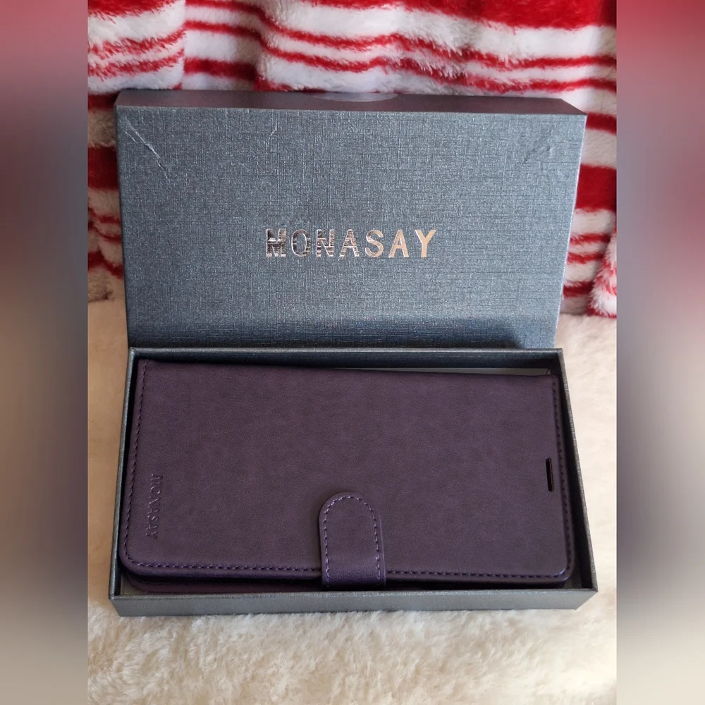 Monasay Purple Leather Phone Wallet Case Samsung Galaxy S20 FE NIB